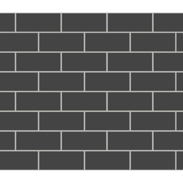 Metro Black Subway Tile Peel and Stick Rolled Backsplash