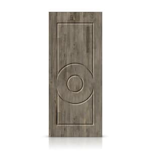 30 in. x 84 in. Weather Gray Stained Pine Wood Modern Interior Door Slab