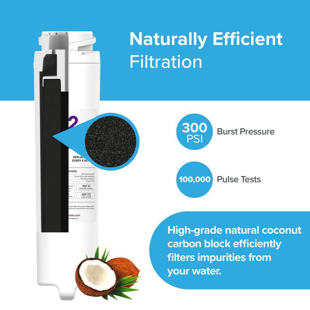 Brio White Refrigerator Water Filter Replacement Cartridge