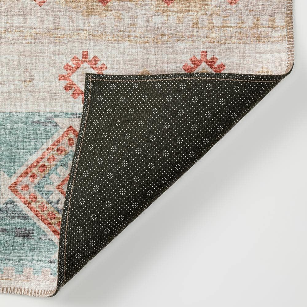 Yuma Desert Multicolor Chenille Rectangular Washable Area Rug