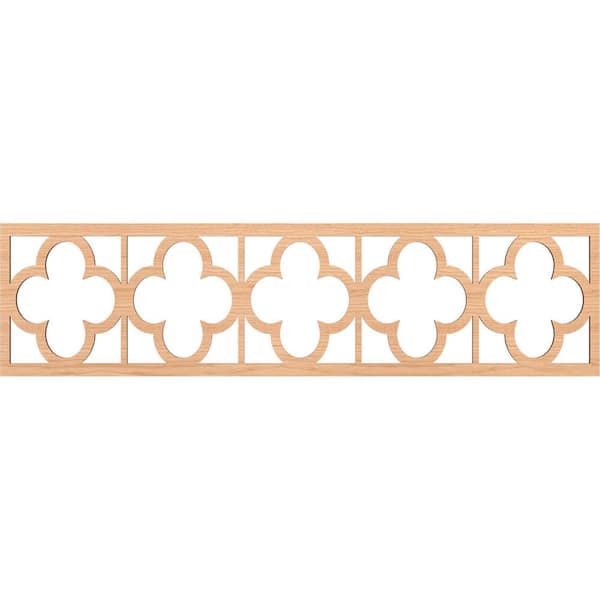 Ekena Millwork Woodall Fretwork 0.25 in. D x 47 in. W x 12 in. L Hickory Wood Panel Moulding