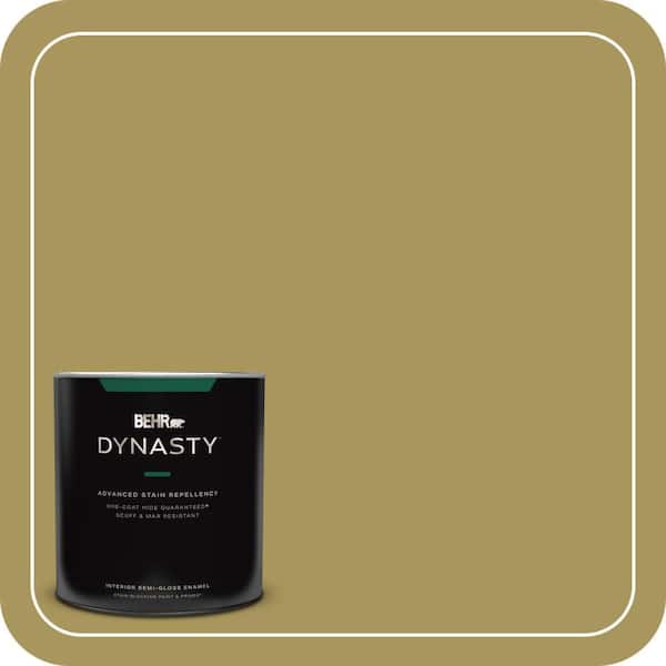 BEHR DYNASTY 1 qt. #370F-6 Mossy Rock Semi-Gloss Enamel Interior Stain-Blocking Paint and Primer
