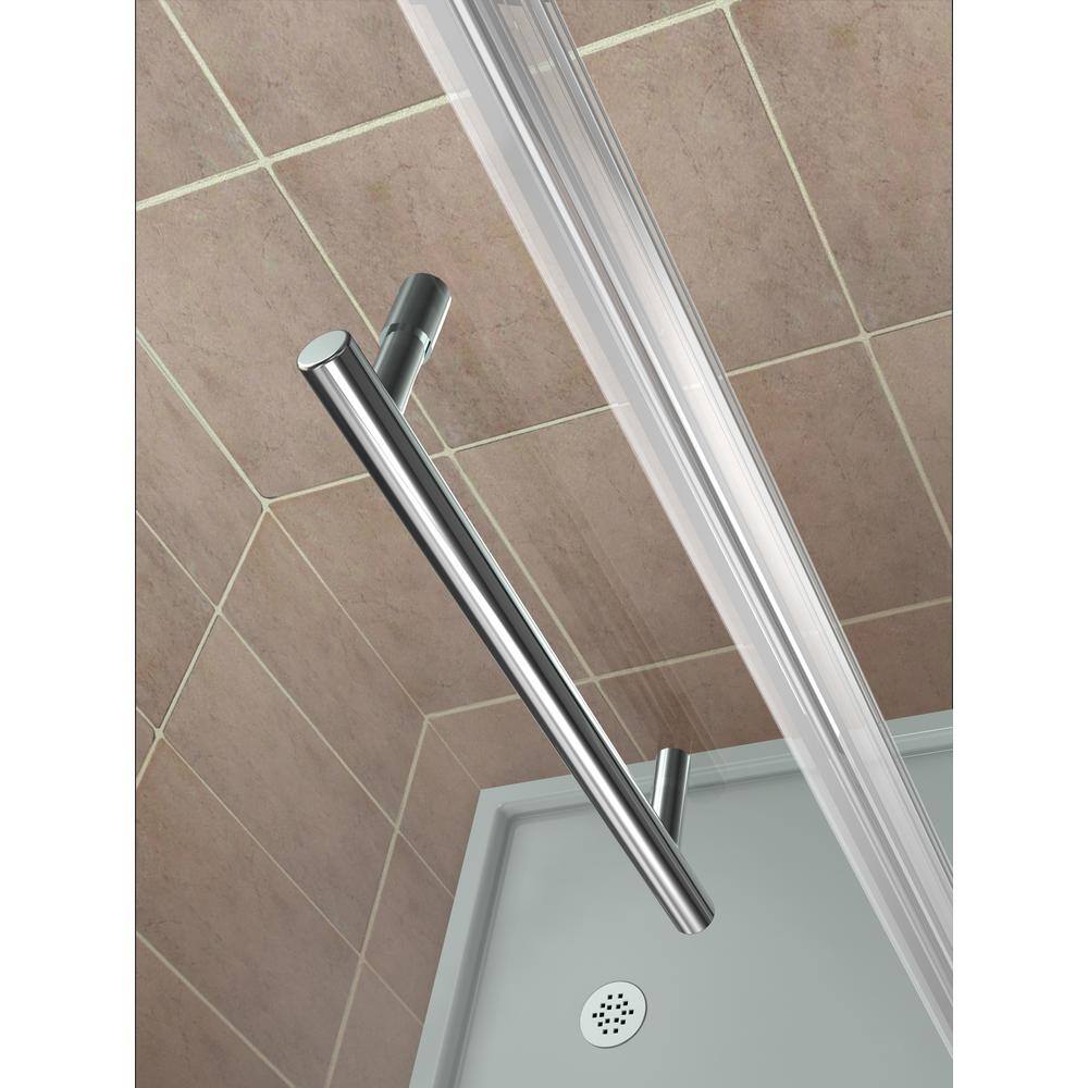 Belmore 55 x 72 Frameless Clear Glass Chrome Shower Door