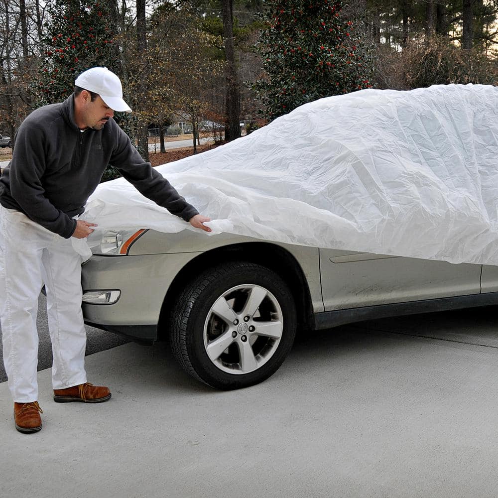 SuperTuff White Plastic One Size Car Cover