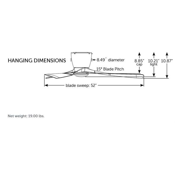 FANIMATION - Klinch 52 in. LED Indoor/Outdoor Brushed Nickel Ceiling Fan with Light Kit