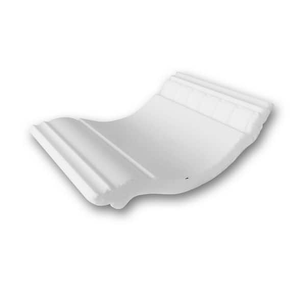 ORAC DECOR 3-3/4 in. D x 5-5/8 in. W x 4 in. Dentil Primed White Polystyrene Crown Moulding Sample