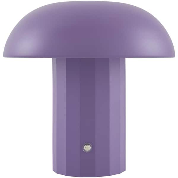 Livabliss Furnas FRN-021 8 in. H x 7 in. W x 7 in. D Accent Table Lamp, Purple