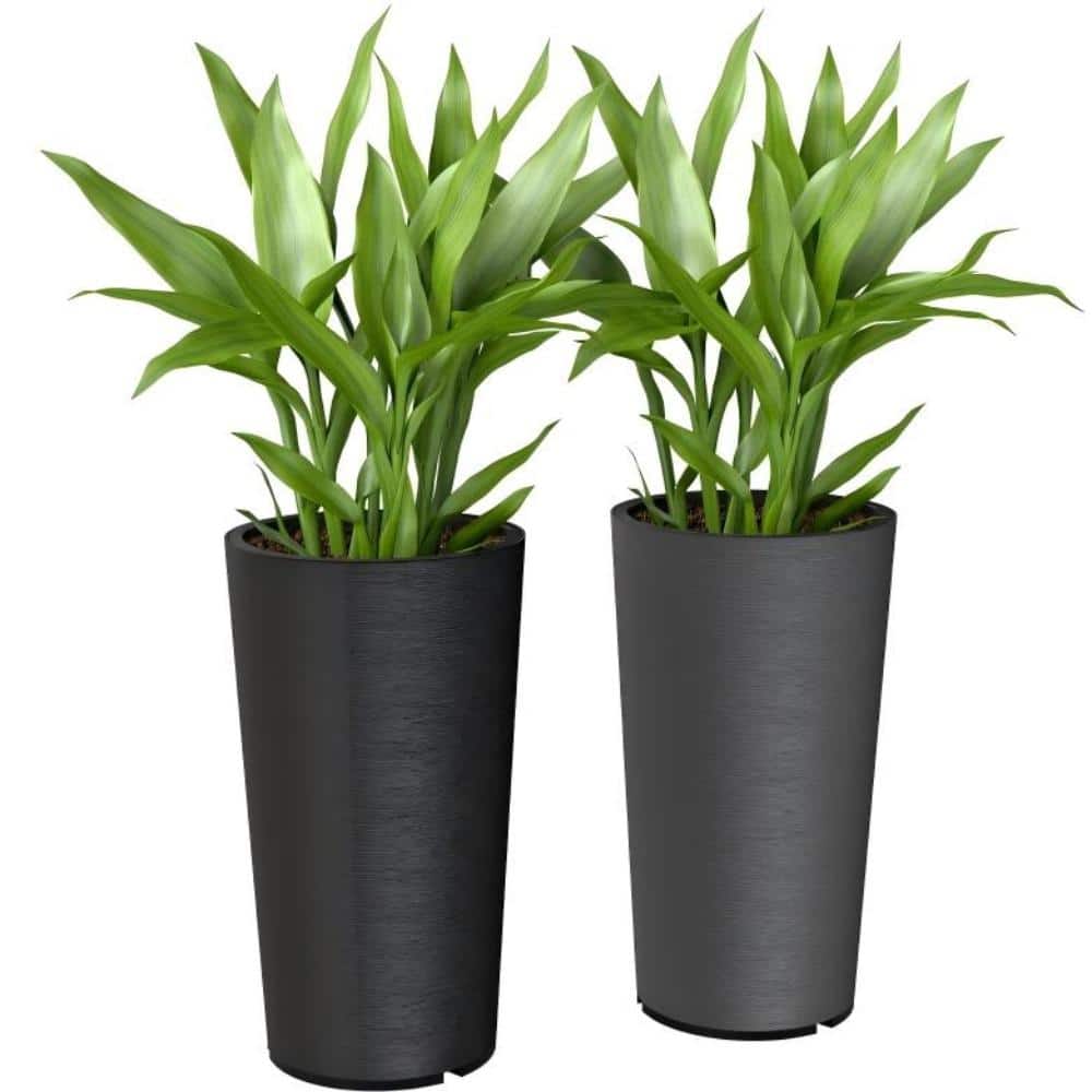 2Pcs Large Stackable Tall Flower Planter Pots for Garden Patio｜Set price history on PriceWatchPro
