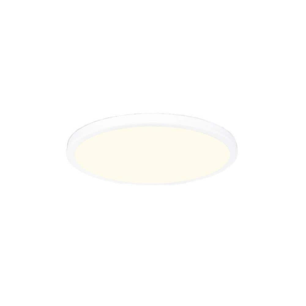 Geos 15" Super Slim White LED Flush Mount for Indoor/Outdoor