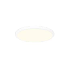 Geos 15 in. 1-Light 2700K White LED Flush Mount