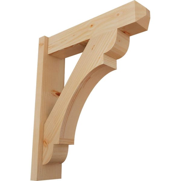 Ekena Millwork 6 in. x 26 in. x 22 in. Douglas Fir Olympic Craftsman Smooth Outlooker