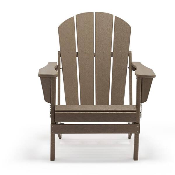 TIRAMISUBEST Coffee Folding Plastic Adirondack Chair