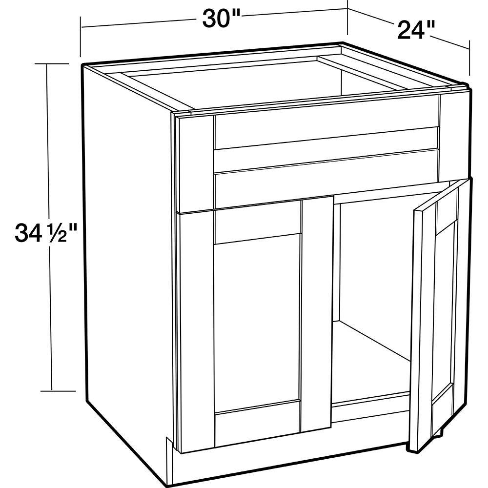 Buy Vesper White Shaker Assembled Plywood Sink Base Kitchen