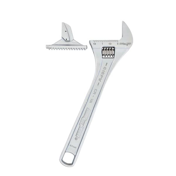 12 in. Chrome Reversible Jaw Adjustable Wrench