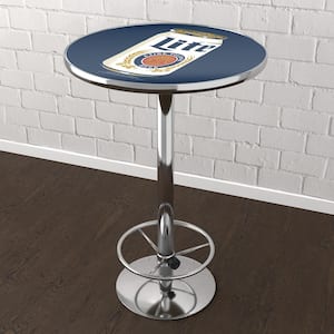 Miller Lite Minimalist Can White 42 in. Bar Table