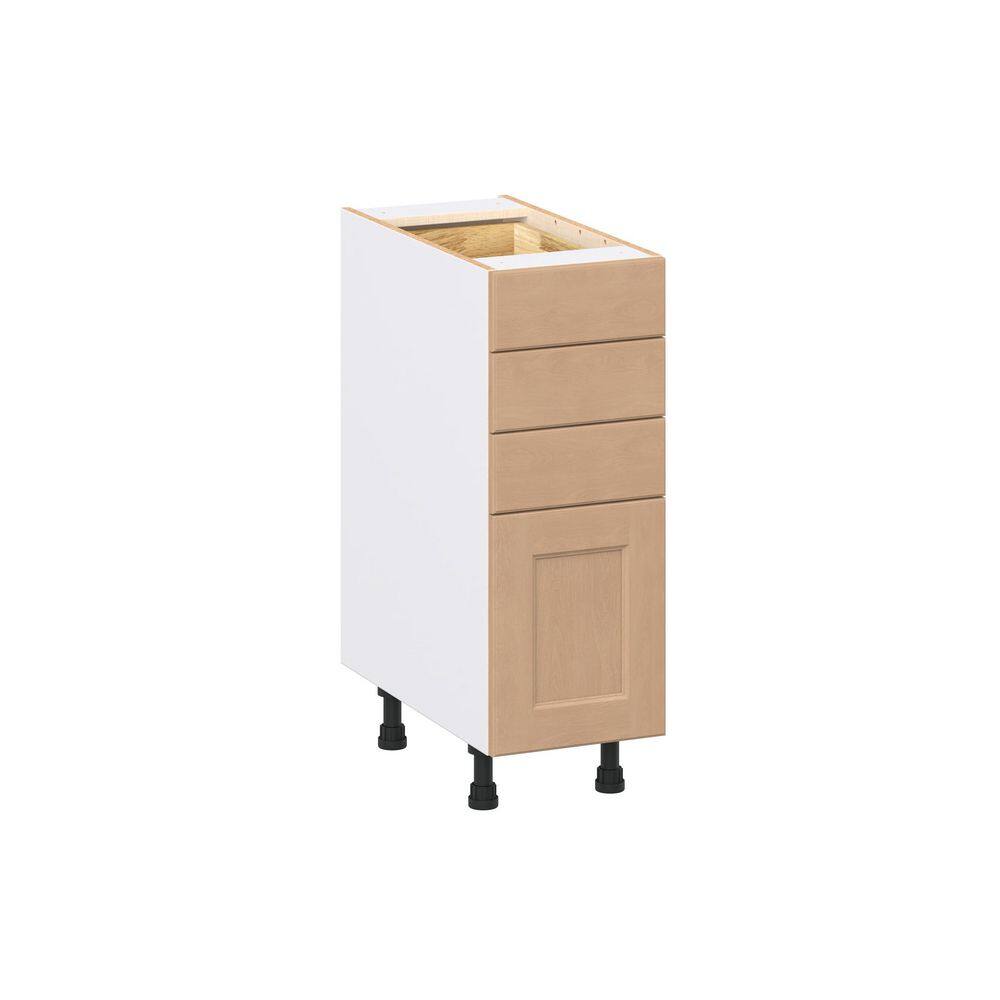 Lakewood 12 in. W x 24.5 in. D x 34.5 in. H Assembled Shaker Drawer Base Kitchen Cabinet in Sugar Cookie with 4-Drawers price history on PriceWatchPro