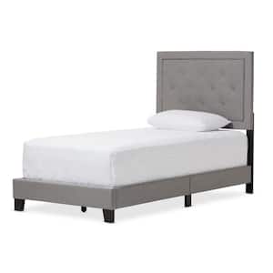 Paris Gray Twin Upholstered Bed