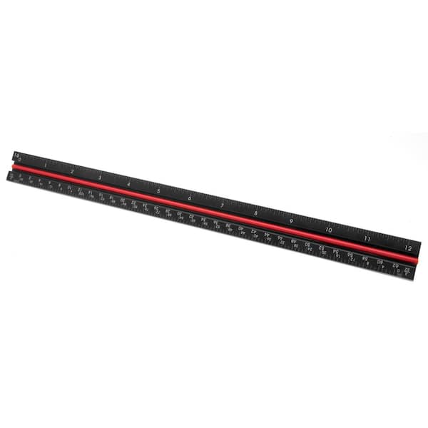 Gift For Engineer 12 Inch Triangular Aluminum Drafting Scale Ruler XMAS SALE NEW 