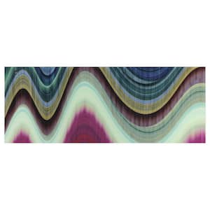 63 in. x 24 in. "Rumba Abstract 1" Frameless Free Floating Tempered Glass Panel Graphic Wall Art