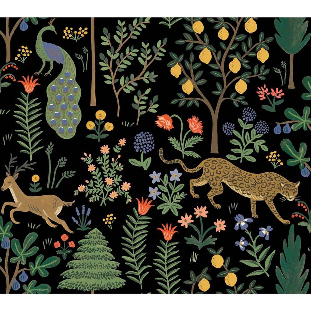RIFLE PAPER CO. 45 sq. ft. Menagerie Peel and Stick Wallpaper PSW1321RL -  The Home Depot