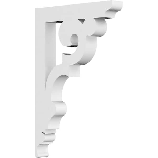 Ekena Millwork 5/8 in. W x 9 in. H x 5 1/2 in. D PVC Preston Bracket