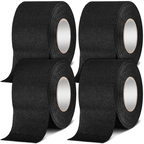 2 in. x 49.2 ft. Electrical Tape Harness Cloth Black 4-Pack