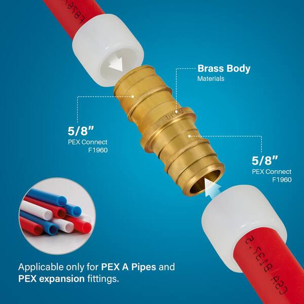 5/8 in. x 3/4 in. PEX A x MIP Expansion PEX Elbow, Lead Free Brass 90-Degree for Use in PEX A-Tubing (Pack of 5)