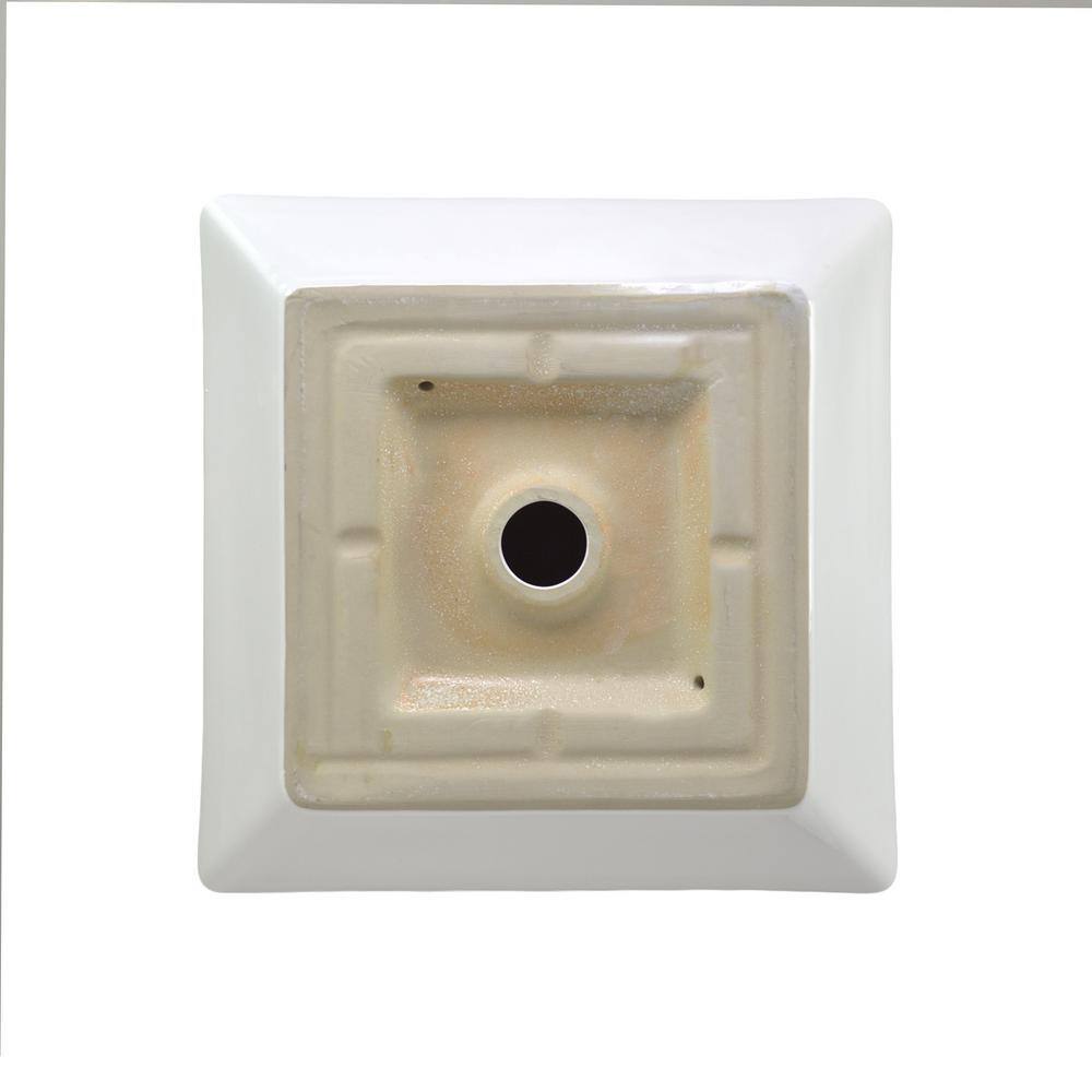 Havasu 16'' White Ceramic Square Above-Counter Bathroom Sink