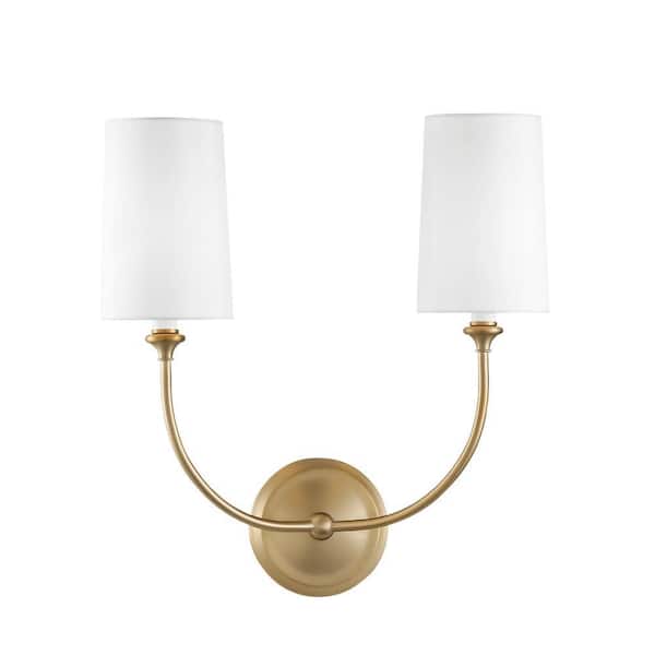 Sylvan 2-Light Vibrant Gold Sconce