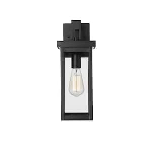Barkeley 1-Light 6 in. Powder Coated Black Outdoor with Clear Glass