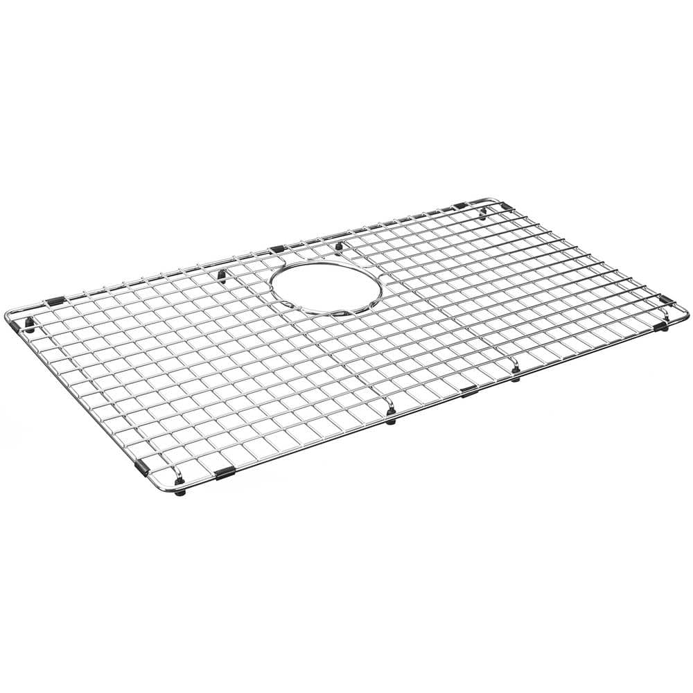 27.56" x 14.57" Stainless Steel Sink Grid with Rear Drain