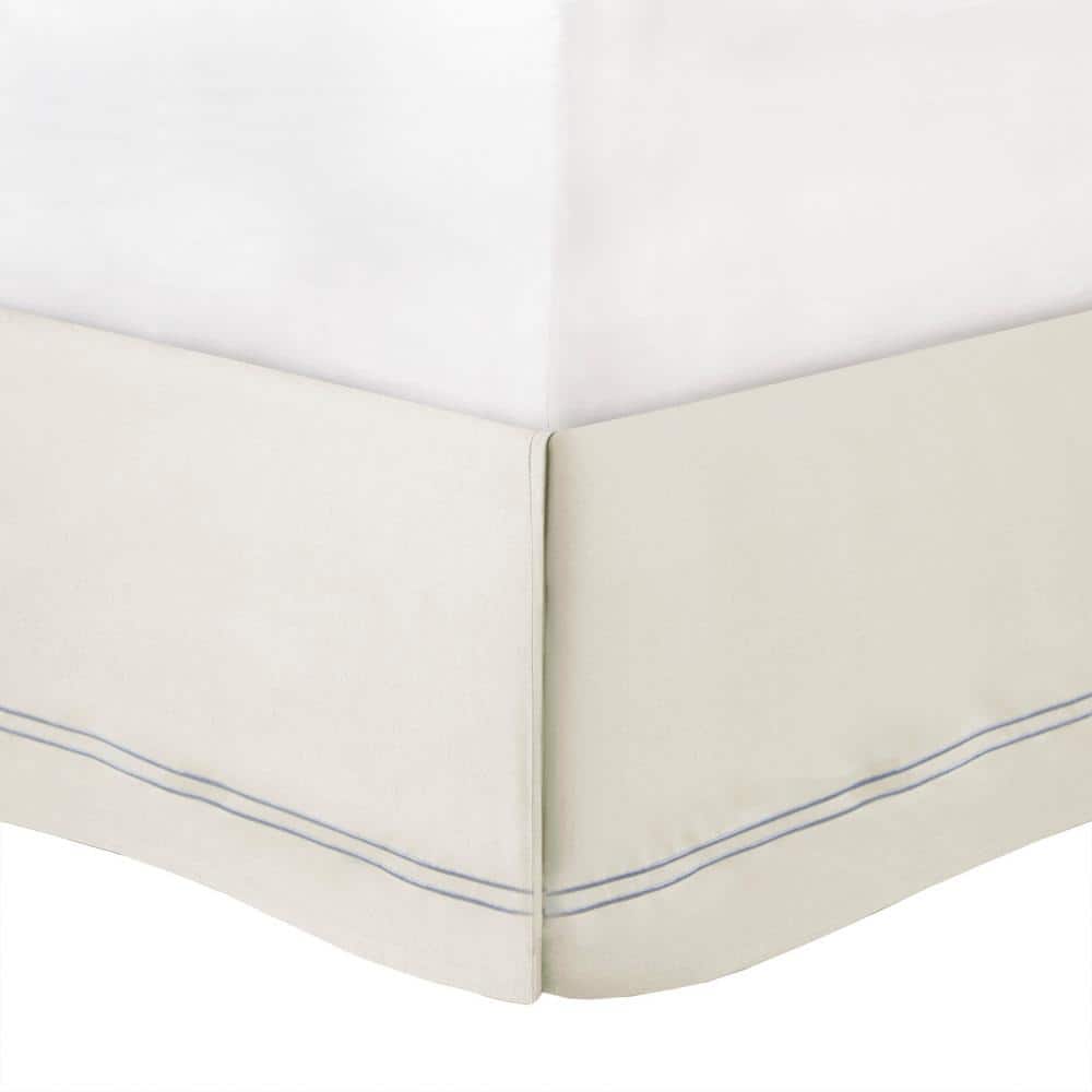 Ivory Cotton Queen Comforter Set with Paisley Print