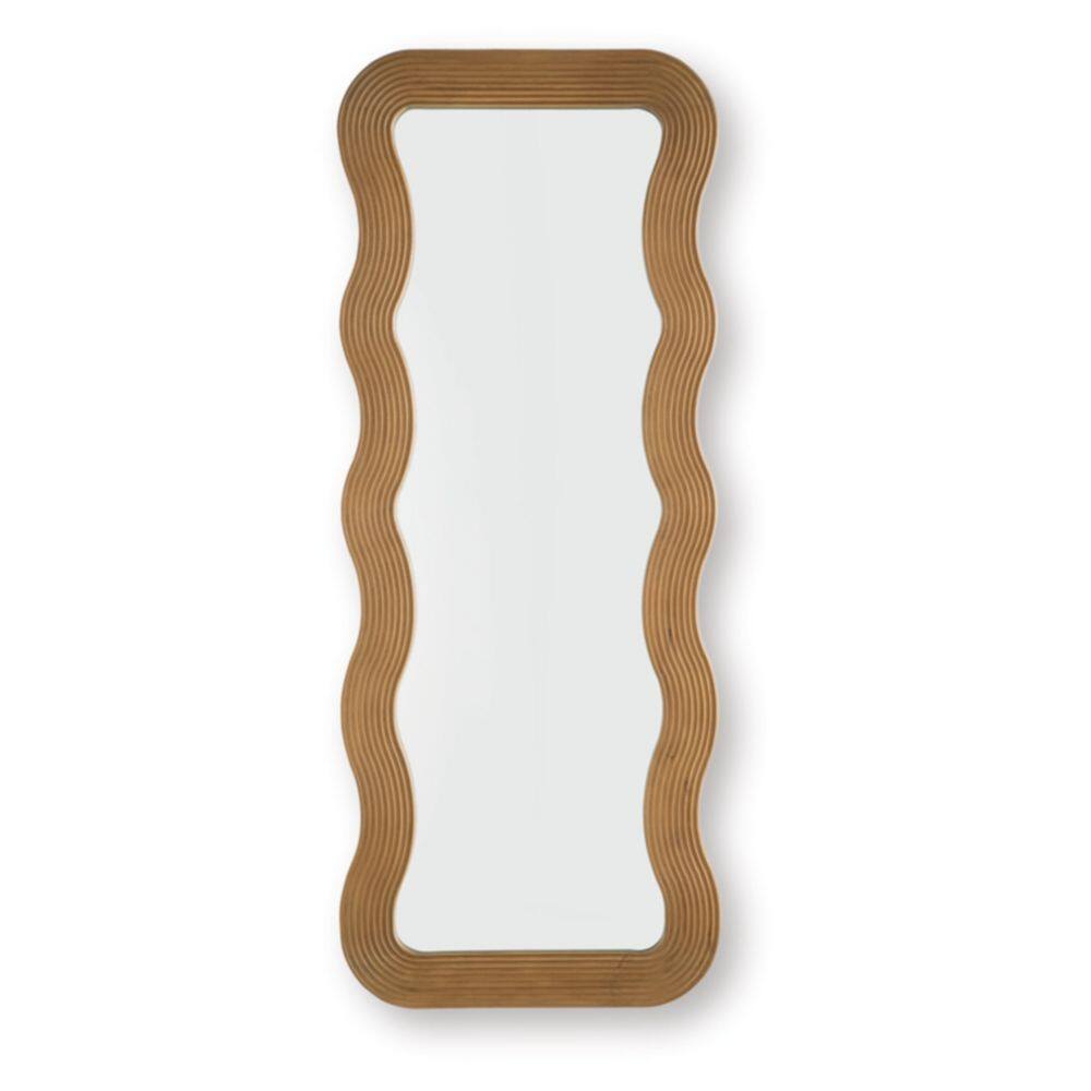 Ellisonville Light Brown 24 in. W x 60 in. H Rectangle Wood Full Length Mirror price history on PriceWatchPro