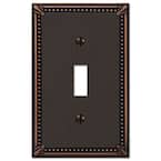 Imperial Bead 1 Gang Toggle Metal Wall Plate - Aged Bronze