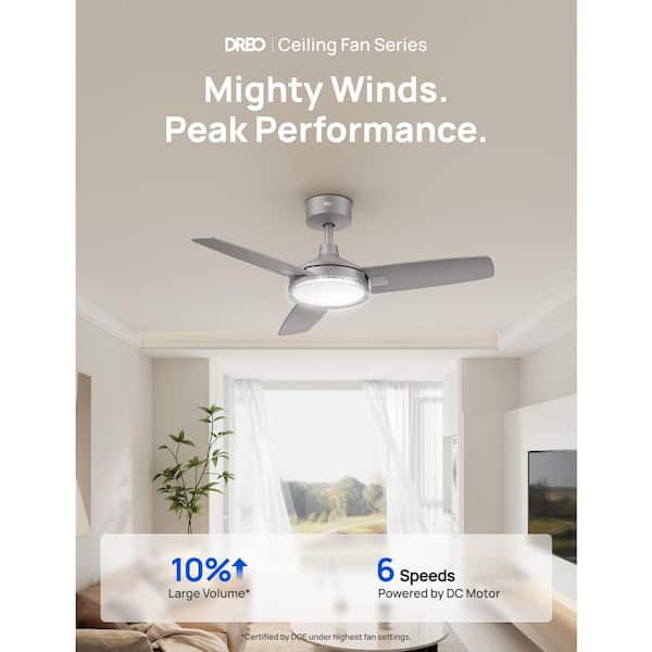 42 in. Indoor Grey Standard Ceiling Fan, Downrod Mount with Light and Remote