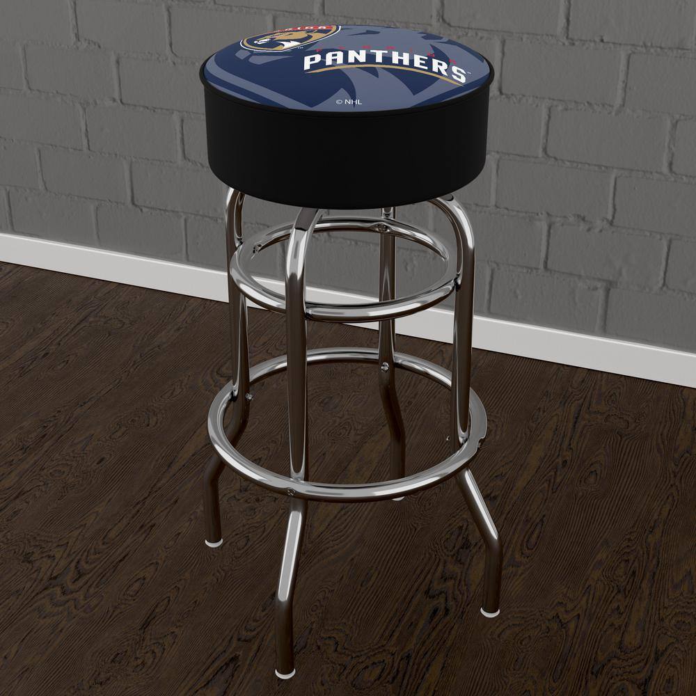 Florida Panthers Watermark 31 in. Blue Backless Metal Bar Stool with
