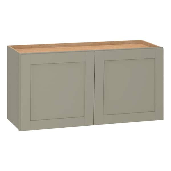 Hampton Bay Westfield Dusk Gray Shaker Stock Assembled Wall Kitchen Cabinet (36 in. W x 12 in. D x 18 in. H)