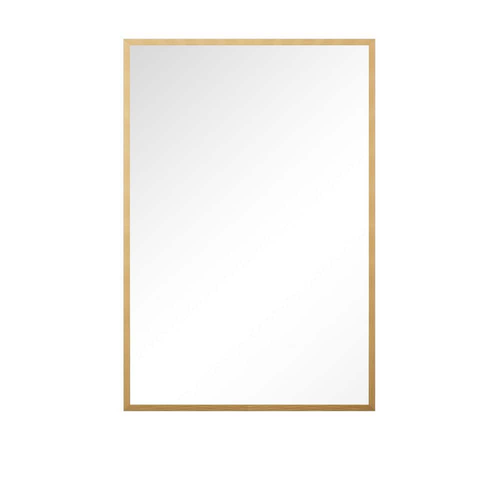 2-Piece Gold 24 in. W x 36 in. H Modern Rectangle Metal Framed Hanging Mirror, Wall Decor for Sink and Vanity price history on PriceWatchPro