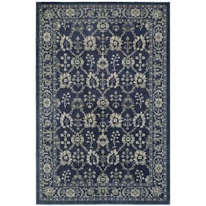 Radley Navy/Grey 6 ft. x 9 ft. Traditional Area Rug