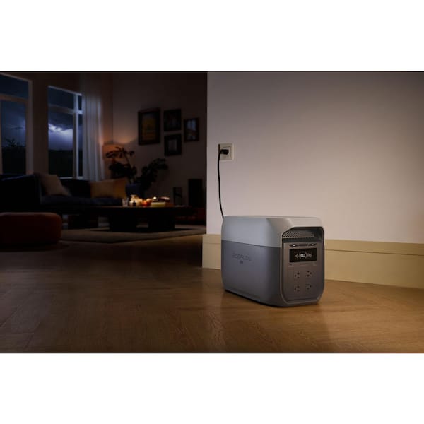 EcoFlow 2400-Watt Delta 3 Max Portable Power Station, 2048Wh Push