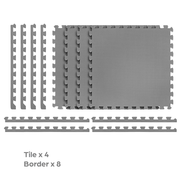 Norsk Multi-Purpose 24 in. x 24 in. Interlocking Gray Foam