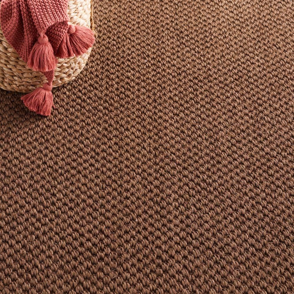 Chocolate Brown Sisal 2' x 3' Non-Slip Area Rug