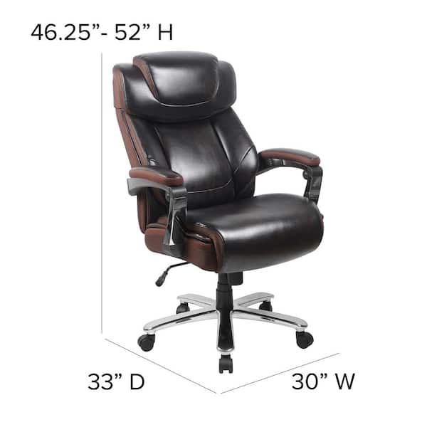 Flash Furniture Brown Hercules Series High-Back Swivel Leather
