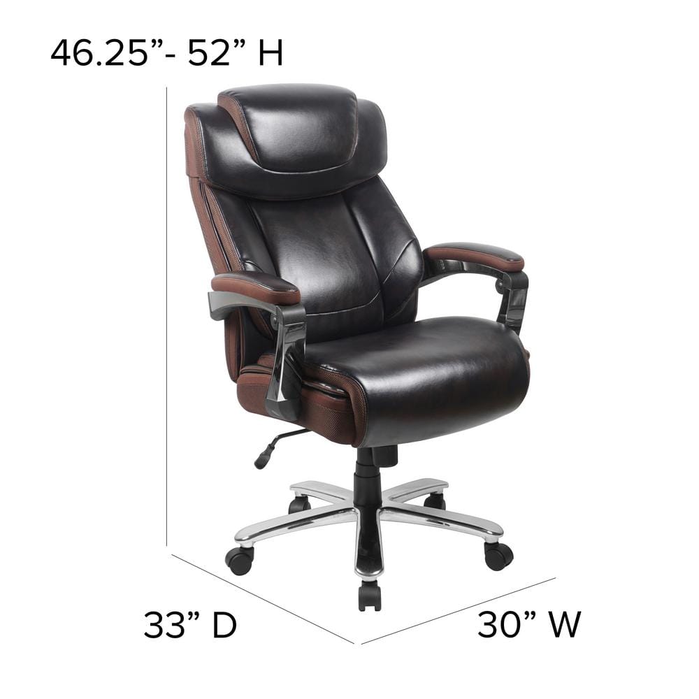 Esmeralda High-Back Brown LeatherSoft Executive Swivel Chair