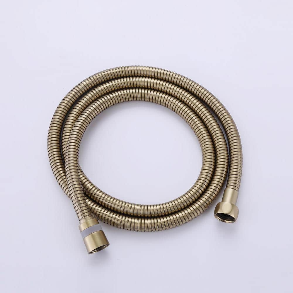Brushed Gold Stainless Steel Rain Shower Faucet with Handheld Combo
