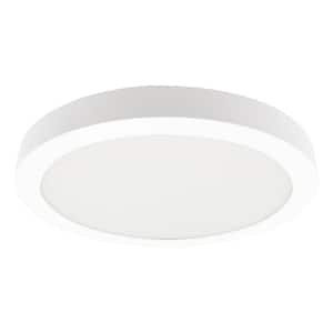 Lecoht 9 In. Slim LED Flush Mount Ceiling Light with Plastic White Shade