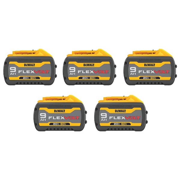 FLEXVOLT 20V/60V MAX Lithium-Ion 9.0Ah Battery Pack (5-Pack)