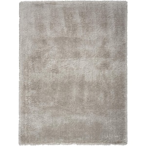 Dreamy Shag Silver 4 ft. x 6 ft. All-over design Contemporary Area Rug