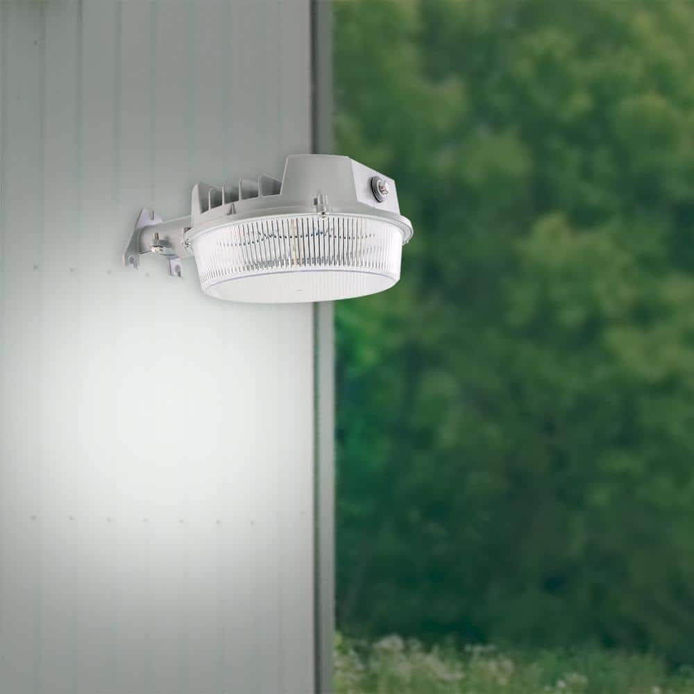 Halo 19.5W Dusk to Dawn LED Gray Outdoor Security Flood Light