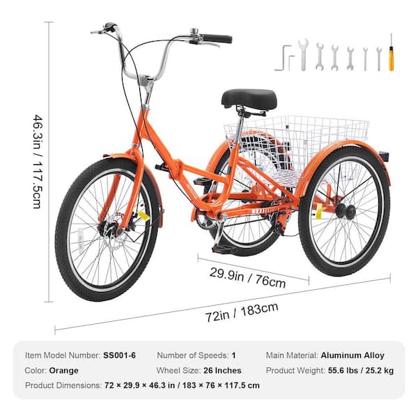 その他 shal taikoller SKYSHALO Folding Adult Tricycle, 26 In. Adult Folding Trikes